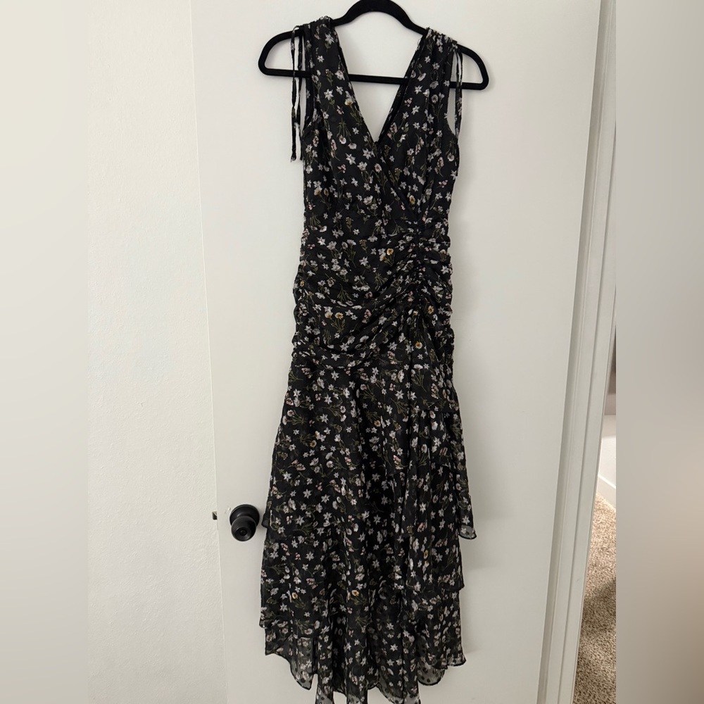 DAO CHLOE DAO BOUTIQUE Floral v-neck ruched DRESS